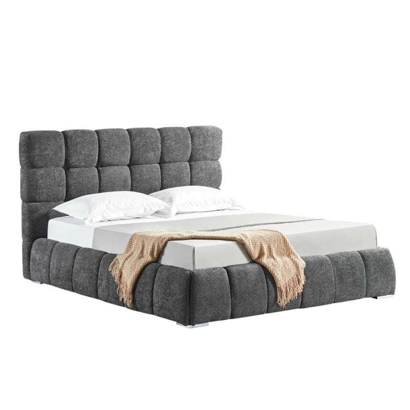 PUFFY ΚΡΕΒΑΤΙ (ΓΙΑ ΣΤΡΩΜΑ 160x200cm) ΓΚΡΙ 227x185x120cm