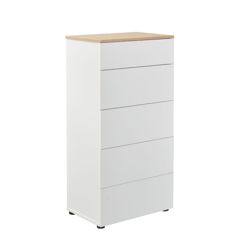 LUCIDO ΣΥΡΤΑΡΙΕΡΑ 5ΣΥΡΤΑΡΙΑ ΛΕΥΚΟ OAK ΦΥΣΙΚΟ 58x39x116.5