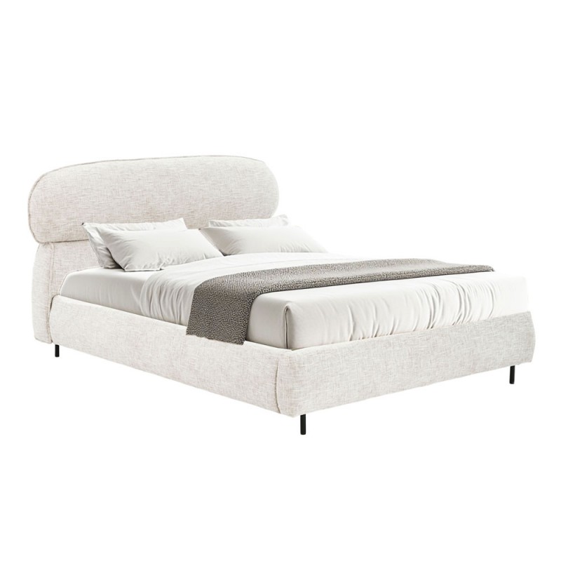 SERENITE ΚΡΕΒΑΤΙ (ΓΙΑ ΣΤΡΩΜΑ 160x200cm) BEIGE 230x194x105cm