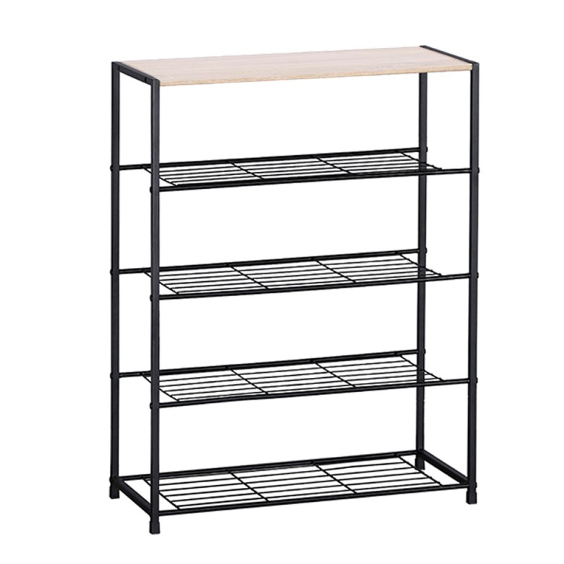 ZAPATO ΠΑΠΟΥΤΣΟΘΗΚΗ 4ΡΑΦΙΑ SONOMA ΜΑΥΡΟ 63x30xH83cm