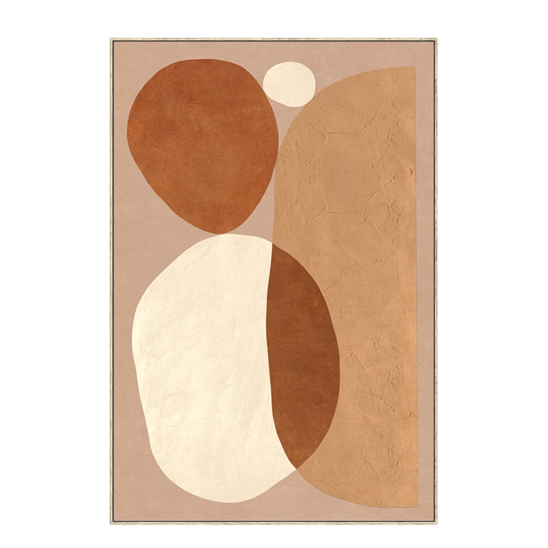 TERRE ΠΙΝΑΚΑΣ ΔΙΑΚΟΣΜΗΤΙΚΟΣ ΜΕ ΚΟΡΝΙΖΑ 80x120x4cm ΚΑΜΒΑΣ ΜΠΕΖ ΚΑΦΕ PS ΛΕΥΚΟ