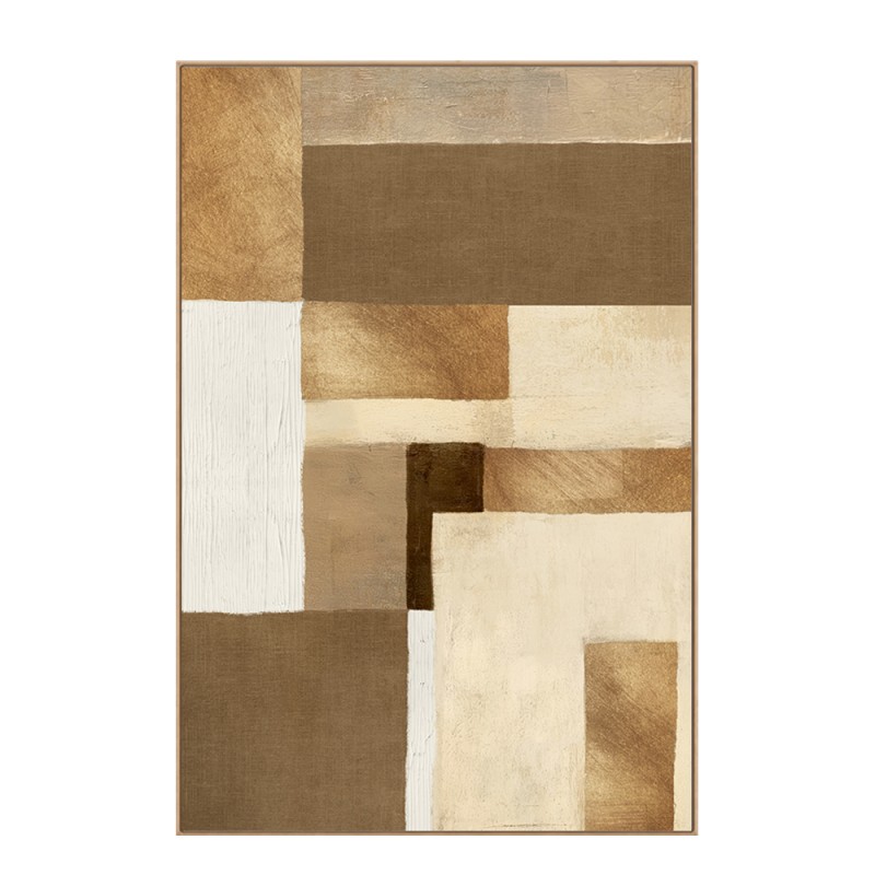 ATERNA ΠΙΝΑΚΑΣ ΔΙΑΚΟΣΜΗΤΙΚΟΣ ΜΕ ΚΟΡΝΙΖΑ 80x120x4cm ΚΑΜΒΑΣ ΚΑΦΕ ΜΠΕΖ PS