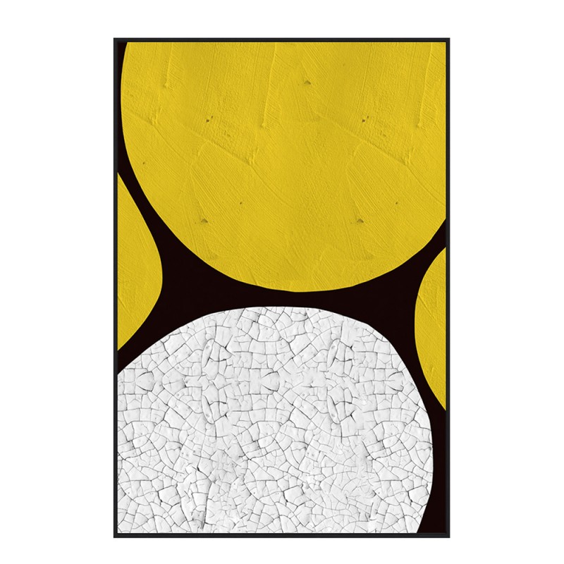 SIRKEL ΠΙΝΑΚΑΣ ΔΙΑΚΟΣΜΗΤΙΚΟΣ ΜΕ ΚΟΡΝΙΖΑ 80x120x4cm ΚΑΜΒΑΣ LEMON ΓΚΡΙ PS ΜΑΥΡΟ