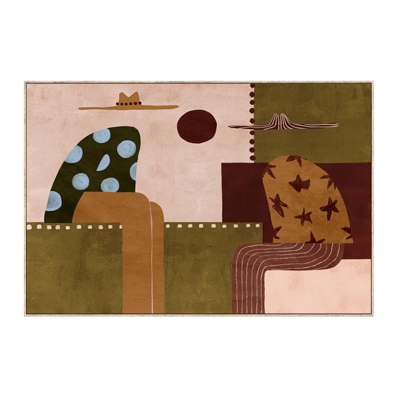 SOMBRA ΠΙΝΑΚΑΣ ΔΙΑΚΟΣΜΗΤΙΚΟΣ ΜΕ ΚΟΡΝΙΖΑ 80x120x4cm ΚΑΜΒΑΣ ΠΟΛΥΧΡΩΜΟ PS