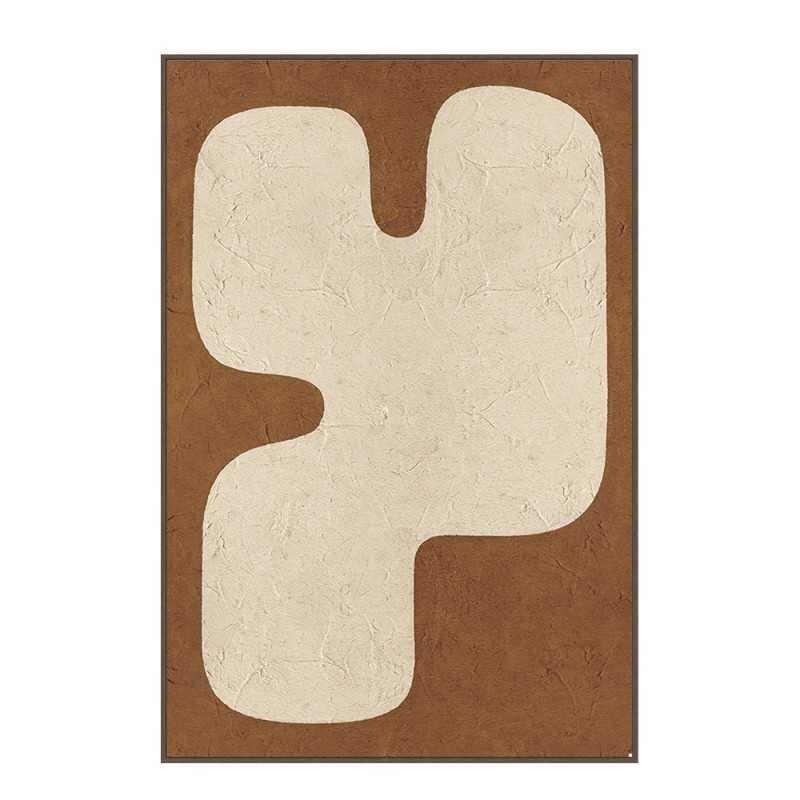 KAKTUS ΠΙΝΑΚΑΣ ΔΙΑΚΟΣΜΗΤΙΚΟΣ ΜΕ ΚΟΡΝΙΖΑ 80x120x4cm ΚΑΜΒΑΣ ΜΠΕΖ ΚΑΦΕ ΑΝΟΙΧΤΟ PS