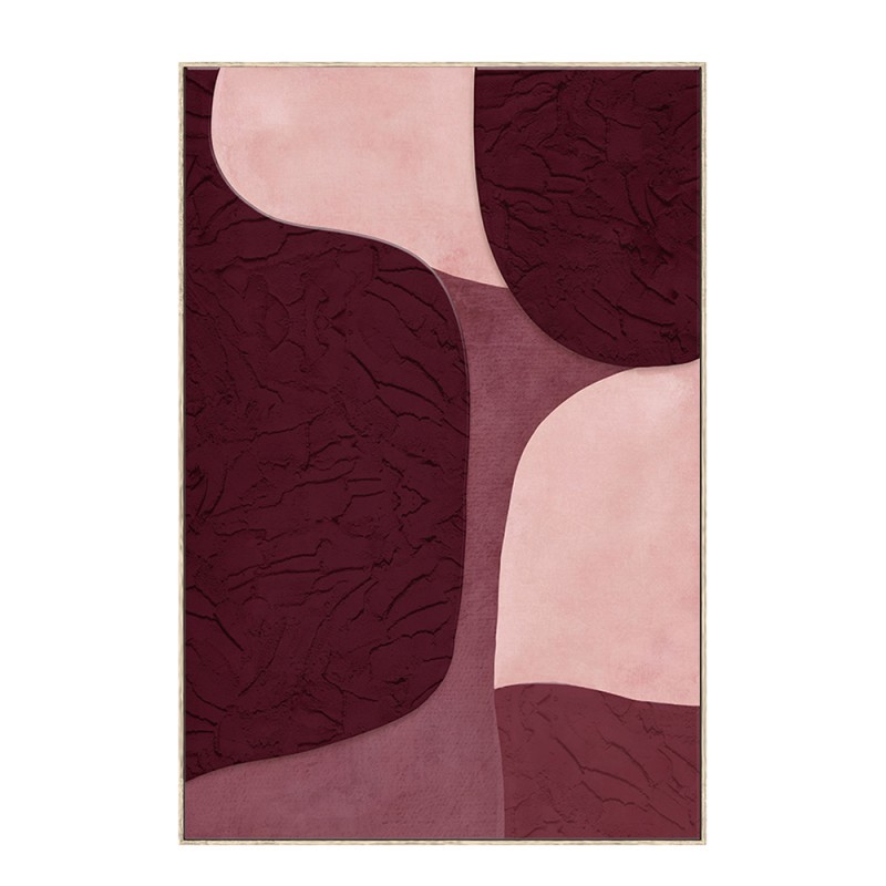 NOPAL ΠΙΝΑΚΑΣ ΔΙΑΚΟΣΜΗΤΙΚΟΣ ΜΕ ΚΟΡΝΙΖΑ 80x120x4cm ΚΑΜΒΑΣ ΜΩΒ ΡΟΖ PS