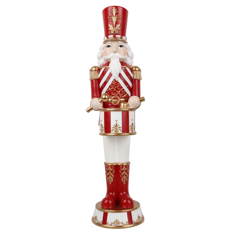 VALOR ΧΡΙΣΤΟΥΓΕΝΝΙΑΤΙΚΟ ΔΙΑΚΟΣΜΗΤΙΚΟ ΚΑΡΥΟΘΡΑΥΣΤΗΣ 14x15x60cm POLYRESIN ΚΟΚΚΙΝΟ ΑΣΠΡΟ