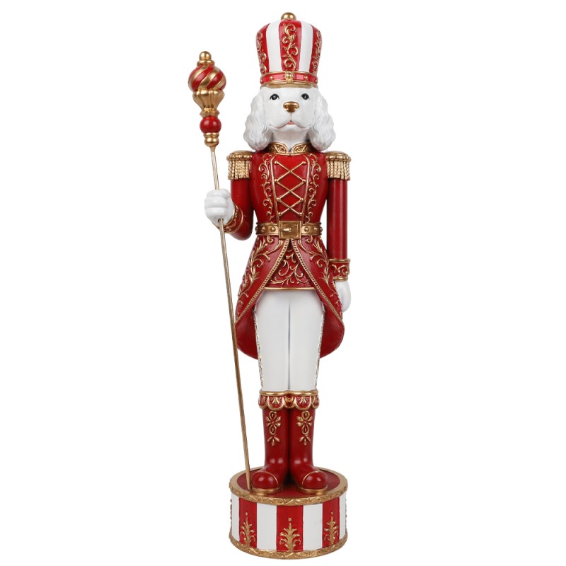 BUDDY ΧΡΙΣΤΟΥΓΕΝΝΙΑΤΙΚΟ ΔΙΑΚΟΣΜΗΤΙΚΟ ΚΑΡΥΟΘΡΑΥΣΤΗΣ 11.5x9x40.5cm POLYRESIN ΚΟΚΚΙΝΟ ΑΣΠΡΟ