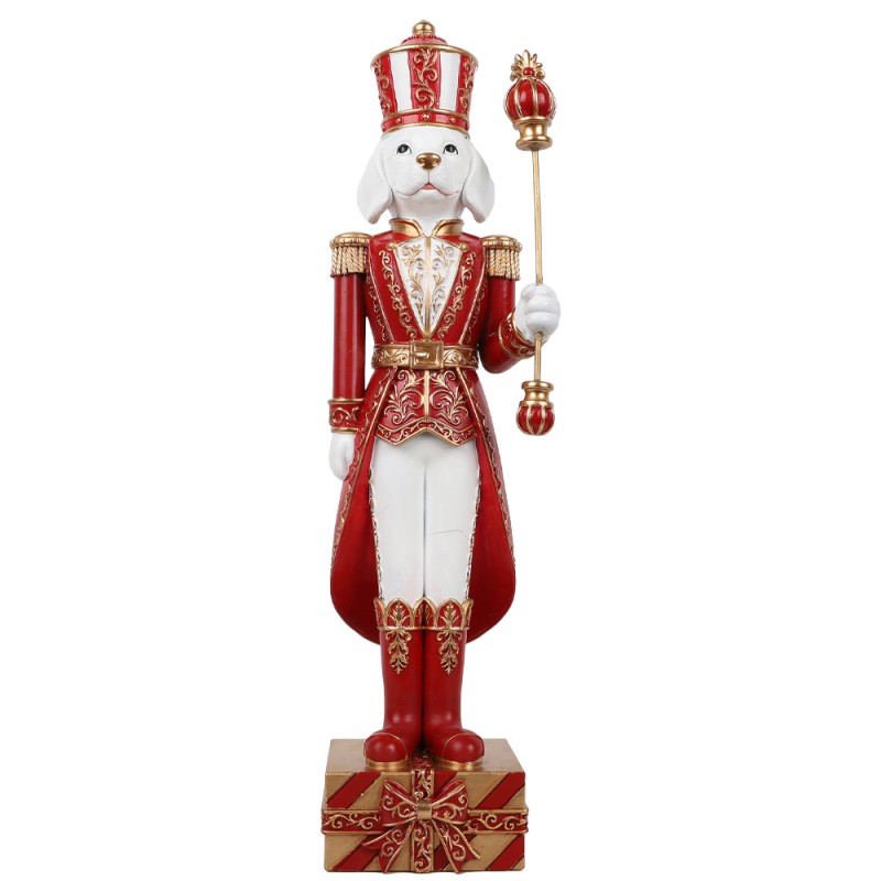 BUDDY ΧΡΙΣΤΟΥΓΕΝΝΙΑΤΙΚΟ ΔΙΑΚΟΣΜΗΤΙΚΟ ΚΑΡΥΟΘΡΑΥΣΤΗΣ 11.5x9x41cm POLYRESIN ΚΟΚΚΙΝΟ ΑΣΠΡΟ