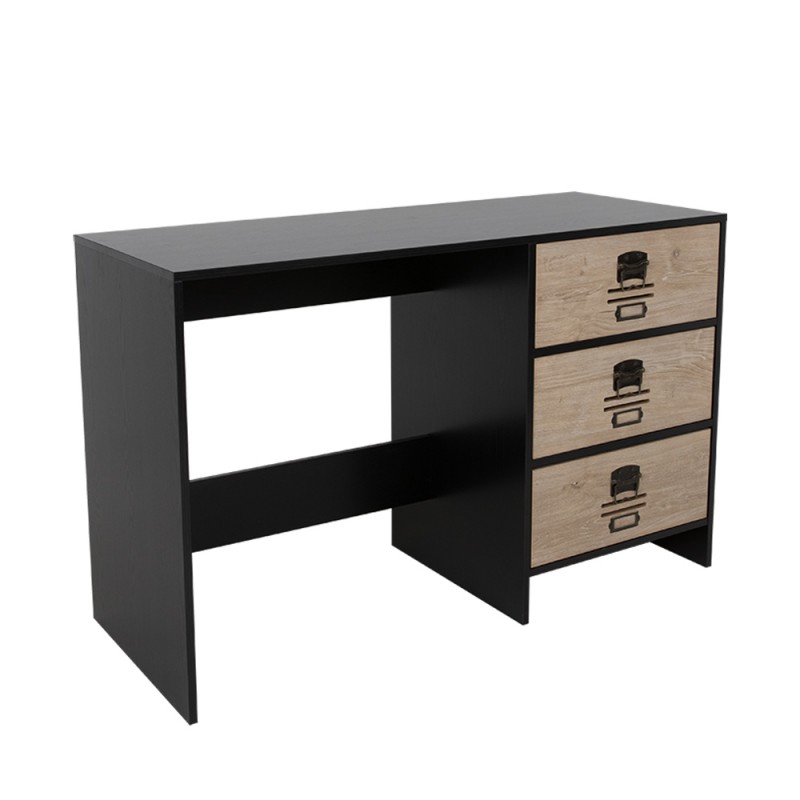 SLOT ΓΡΑΦΕΙΟ 3ΣΥΡΤΑΡΙΑ ΜΑΥΡΟ OAK SONOMA DECAPE 120x48xH76,5cm