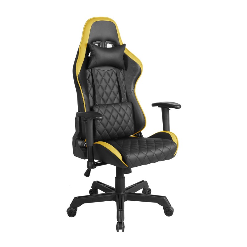 RANGER ΚΑΡΕΚΛΑ GAMING ΓΡΑΦΕΙΟΥ ΜΑΥΡΟ ΚΙΤΡΙΝΟ 52x74xH128/138cm