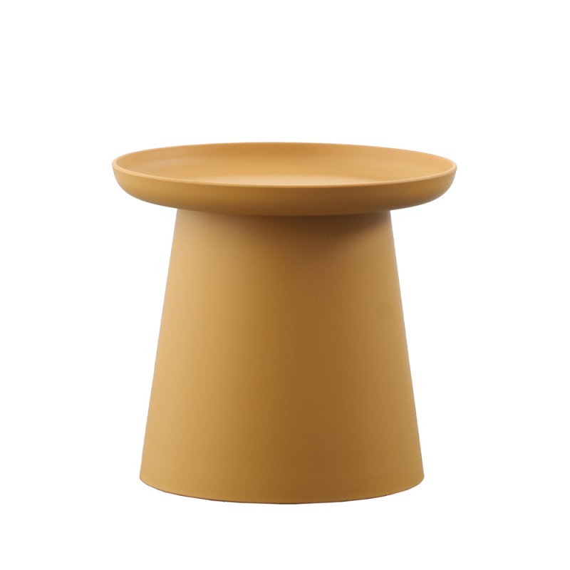 TECH COFFEE TABLE ΜΟΥΣΤΑΡΔΙ D50xH46,5cm