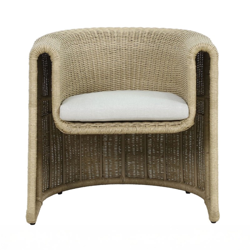 NADINE ΠΟΛΥΘΡΟΝΑ ΜΕ ΜΠΡΑΤΣΟ ΛΕΥΚΟ 69x72x72cm