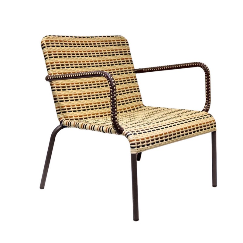 EARTHY ΠΟΛΥΘΡΟΝΑ ΜΠΕΖ ΕΚΑΙ ΜΑΥΡΟ 69x68x76cm