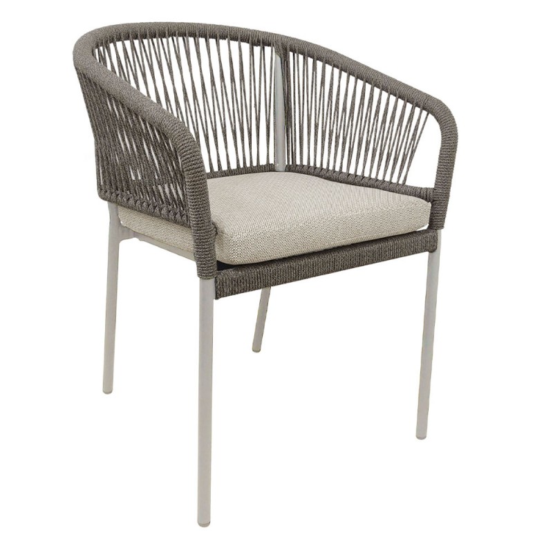 TONDO ΚΑΡΕΚΛΑ LATTE OFF WHITE 62x57x80cm