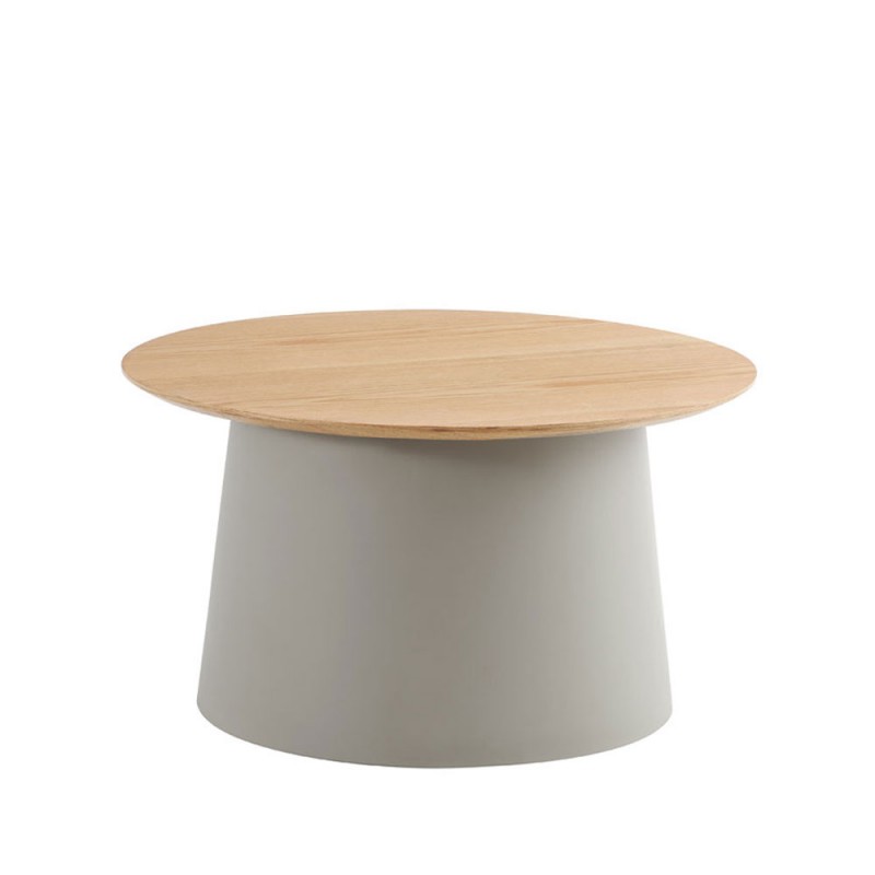 ZENTRA COFFEE TABLE ΦΥΣΙΚΟ ΓΚΡΙ 70x70x39cm