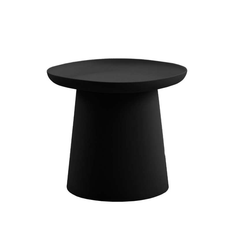 PLATE COFFEE TABLE ΜΑΥΡΟ 50x50x47.5cm