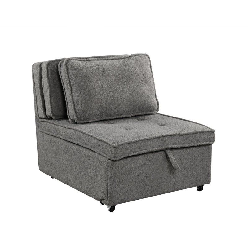 SLEEP ΠΟΛΥΘΡΟΝΑ ΚΡΕΒΑΤΙ ΓΚΡΙ ΣΚΟΥΡΟ 78x87xH80cm