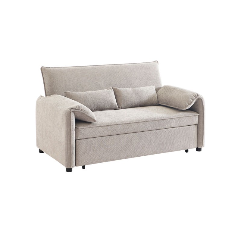 RUBIK ΚΑΝΑΠΕΣ ΚΡΕΒΑΤΙ 3ΘΕΣΙΟΣ LATTE 161x84xH92cm