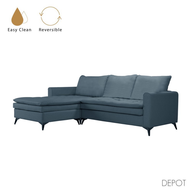 SCANDALO ΚΑΝΑΠΕΣ ΓΩΝΙΑ ΑΝΑΣΤΡΕΨΙΜΗ ΜΠΛΕ 265x188xH99cm