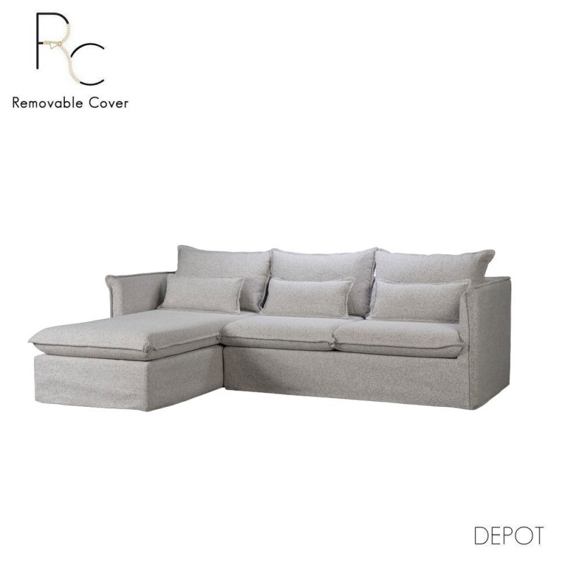 PROUD ΚΑΝΑΠΕΣ ΓΩΝΙΑ ΑΡΙΣΤΕΡΗ ΓΚΡΙ ΑΝΟΙΧΤΟ PUENTE 80 258x180x90