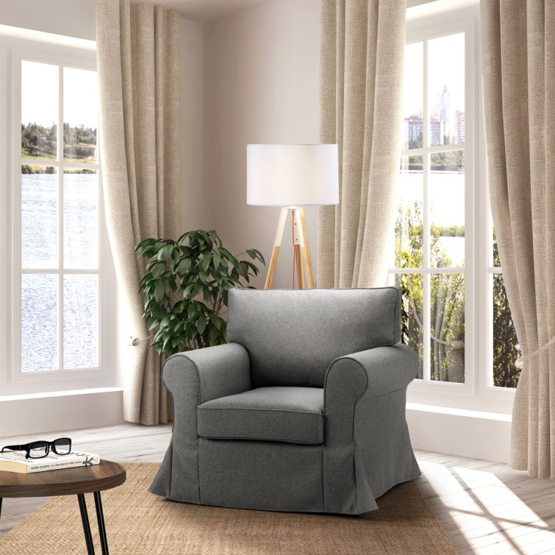 ASHLEY ΠΟΛΥΘΡΟΝΑ ΜΕ ΑΠΟΣΥΡΟΜΕΝΟ SILVER ΓΚΡΙ 97x85xH95cm