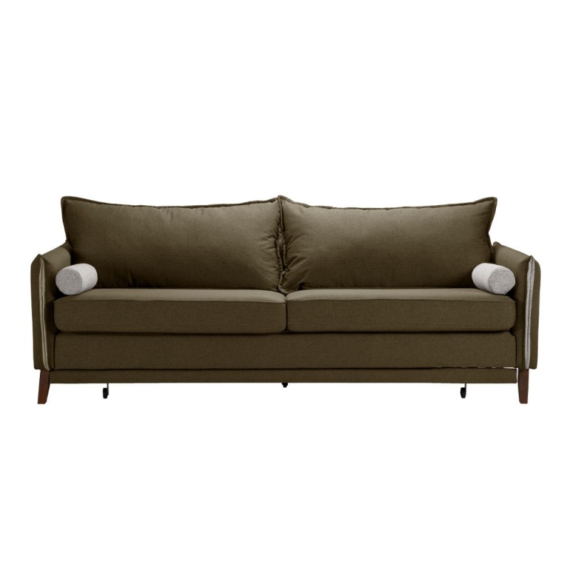 COMMODO ΚΑΝΑΠΕΣ ΚΡΕΒΑΤΙ 3ΘΕΣΙΟΣ CAMEL BEIGE 230x81xH88cm