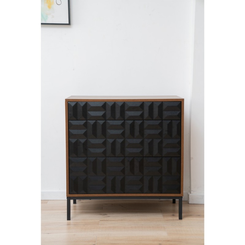 ZUMA ΚΟΜΟΤΑ ΚΑΡΥΔΙ ΜΑΥΡΟ 75,5x40xH79cm