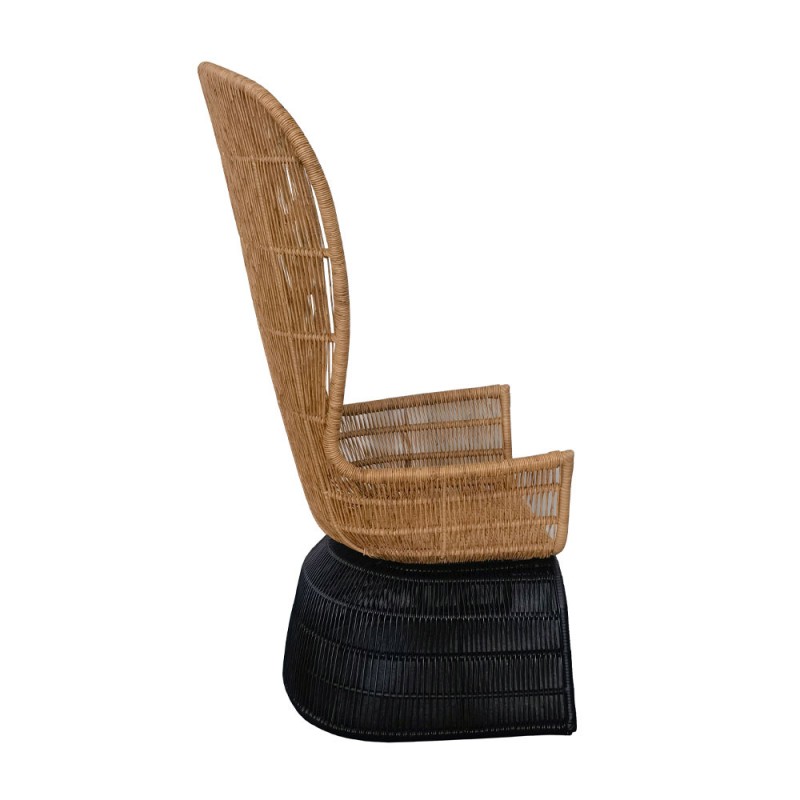 MISA ΠΟΛΥΘΡΟΝΑ ΦΥΣΙΚΟ ΜΑΥΡΟ 110x75xH165cm