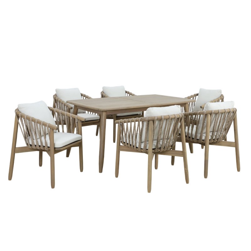 CORDA ΚΑΡΕΚΛΑ ΜΑΞΙΛΑΡΙ ΦΥΣΙΚΟ ΛΕΥΚΟ 63,55x60,1xH76,2cm