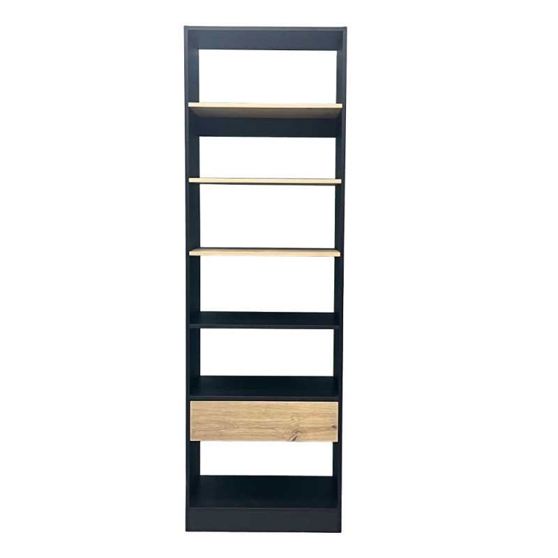 SYSTEM ΝΤΟΥΛΑΠΑ ΜΑΥΡΟ SONOMA 90x50xH180cm