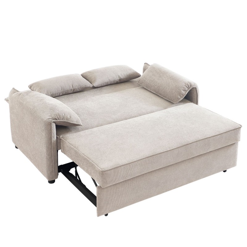 RUBIK ΚΑΝΑΠΕΣ ΚΡΕΒΑΤΙ 3ΘΕΣΙΟΣ LATTE 161x84xH92cm