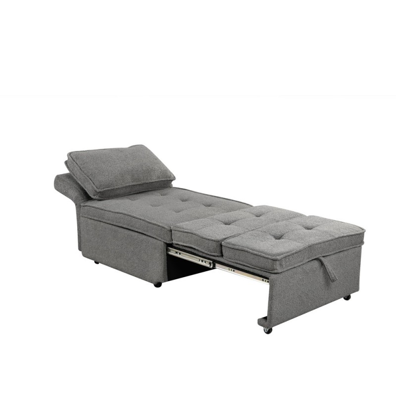 SLEEP ΠΟΛΥΘΡΟΝΑ ΚΡΕΒΑΤΙ ΓΚΡΙ ΣΚΟΥΡΟ 78x87xH80cm