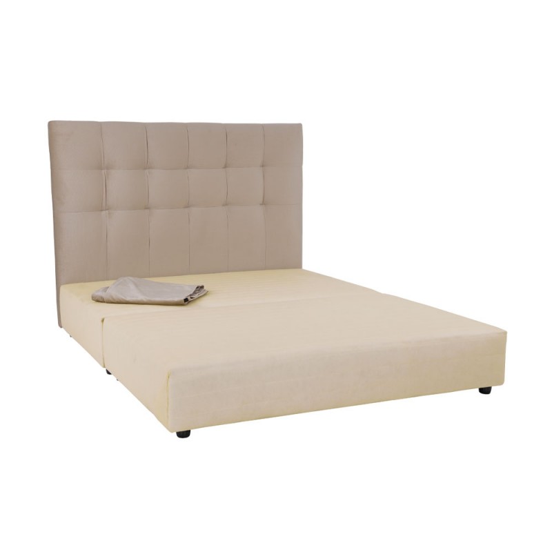 7DAYS ΚΡΕΒΑΤΙ ΧΩΡΙΣ ΑΠΟΘΗΚ. ΧΩΡΟ (ΓΙΑ ΣΤΡΩΜΑ 160x200cm) BEIGE TEXAS05 161x207x122