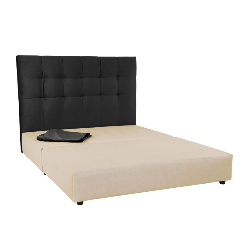 7DAYS ΚΡΕΒΑΤΙ ΧΩΡΙΣ ΑΠΟΘΗΚ. ΧΩΡΟ (ΓΙΑ ΣΤΡΩΜΑ 160x200cm) ΜΑΥΡΟ TEXAS27 161x207x122