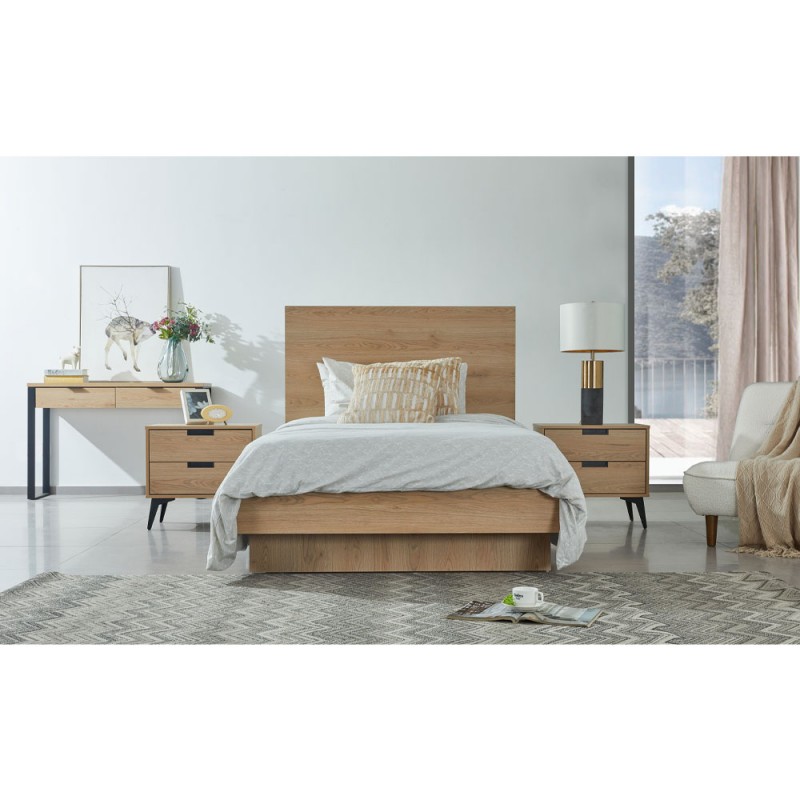 NEON ΚΡΕΒΑΤΙ (ΓΙΑ ΣΤΡΩΜΑ 120x200cm) ΦΥΣΙΚΟ 127x234x121