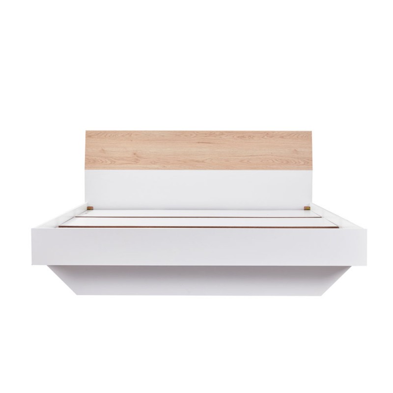 LUCIDO ΚΡΕΒΑΤΙ ΛΕΥΚΟ OAK ΦΥΣΙΚΟ 162x202x88