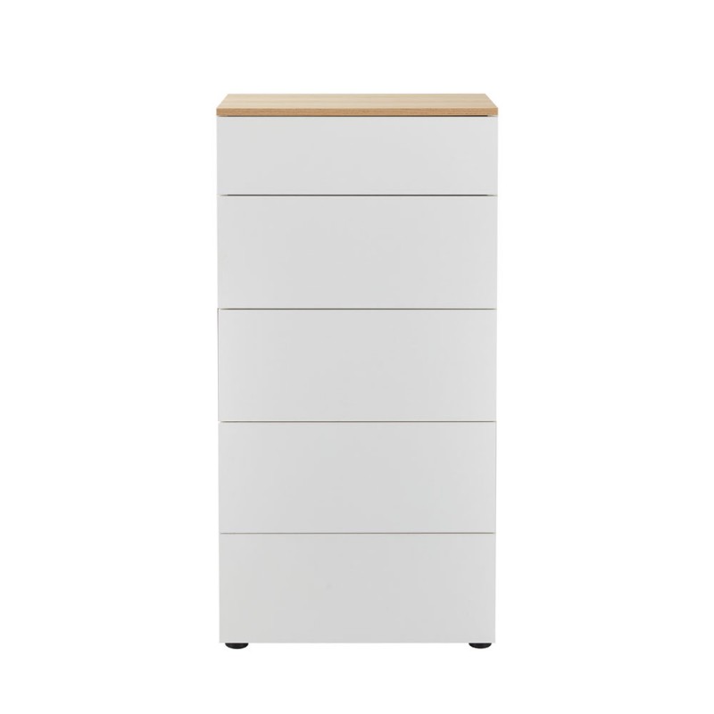 LUCIDO ΣΥΡΤΑΡΙΕΡΑ 5ΣΥΡΤΑΡΙΑ ΛΕΥΚΟ OAK ΦΥΣΙΚΟ 58x39x116.5