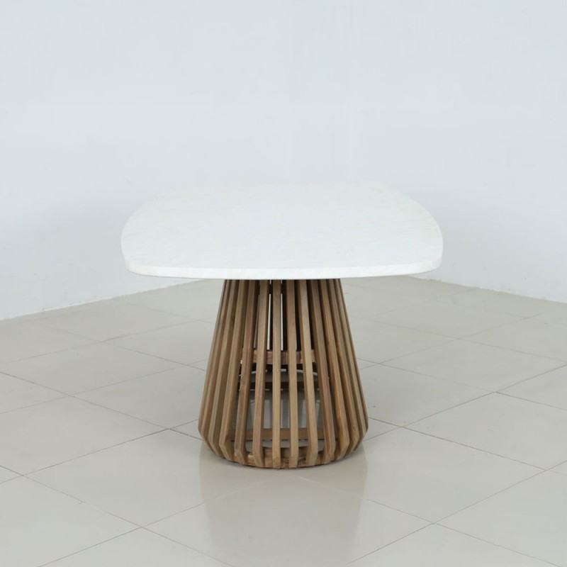 SIRACUSA ΤΡΑΠΕΖΙ ΛΕΥΚΟ 220x110x79cm