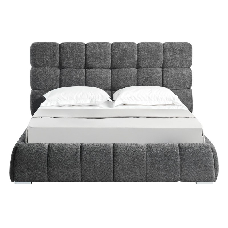 PUFFY ΚΡΕΒΑΤΙ (ΓΙΑ ΣΤΡΩΜΑ 160x200cm) ΓΚΡΙ 228x188x120cm