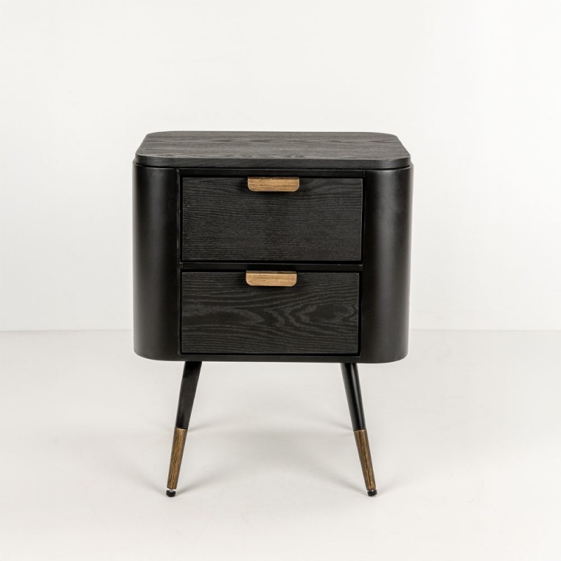 COLOMBO ΚΟΜΟΔΙΝΟ ΜΑΥΡΟ ΧΡΥΣΟ 50x39x63cm