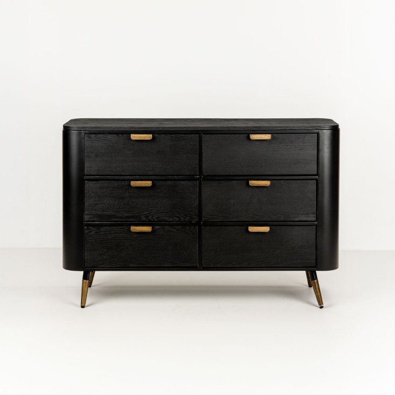 COLOMBO ΣΥΡΤΑΡΙΕΡΑ ΜΑΥΡΟ ΧΡΥΣΟ 118x39x77cm