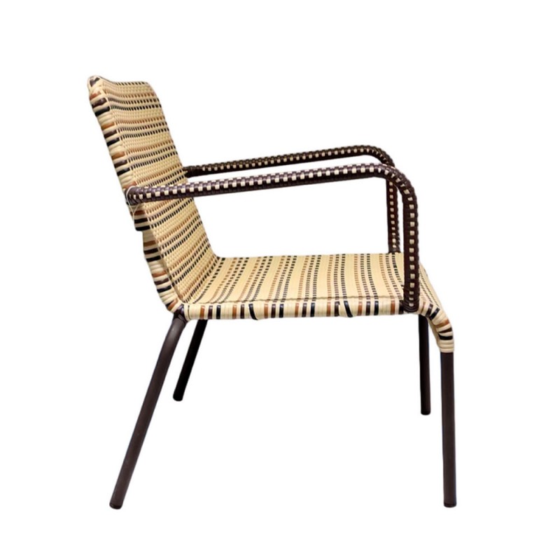 EARTHY ΠΟΛΥΘΡΟΝΑ ΜΠΕΖ ΕΚΑΙ ΜΑΥΡΟ 69x68x76cm