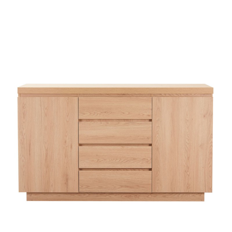 DRUVO ΜΠΟΥΦΕΣ 2ΠΟΡΤΕΣ 4ΣΥΡΤΑΡΙΑ ΦΥΣΙΚΟ 160x39x92cm