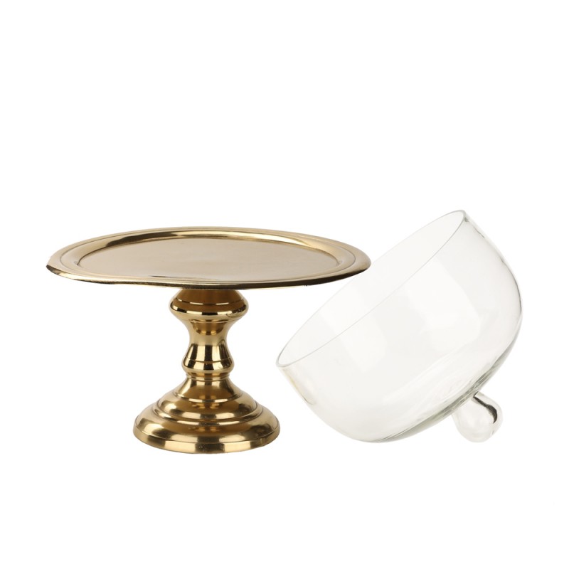 BRILLER ΚΟΥΠ ΜΕ ΚΑΠΑΚΙ 23x23x27cm ΑΛΟΥΜΙΝΙΟ ΧΡΥΣΟ ΓΥΑΛΙ