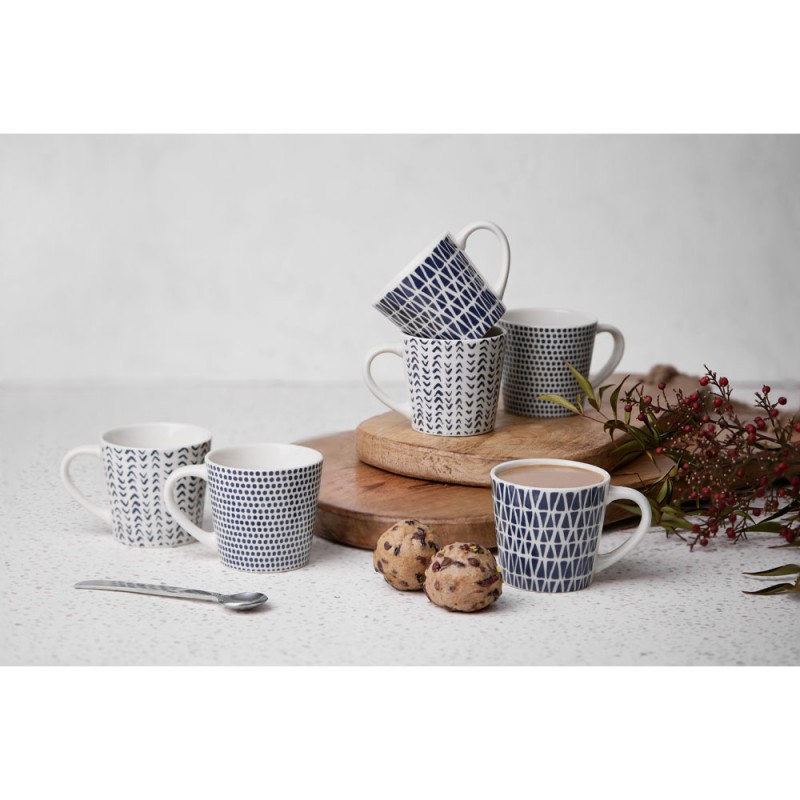 BLOMUS ΚΟΥΠΑ ESPRESSO SET 6ΤΜΧ NEW BONE CHINA ΛΕΥΚΟ ΜΠΛΕ