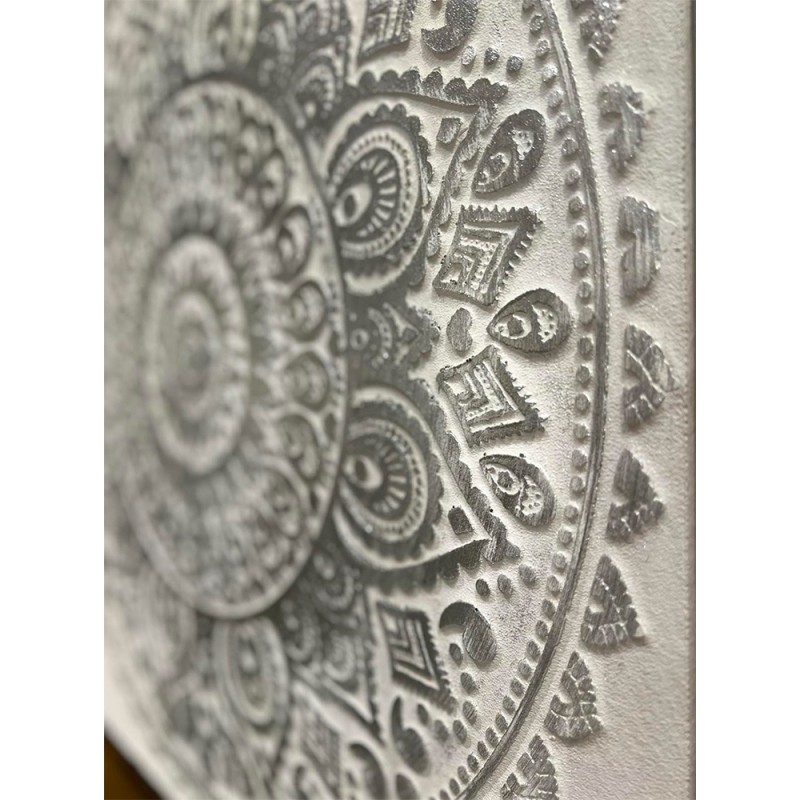 SAVOIR ΠΙΝΑΚΑΣ ΔΙΑΚΟΣΜΗΣΗΣ 62x62x5cm ΚΑΜΒΑΣ ΛΕΥΚΟ ΧΡΥΣΟ ΞΥΛΟ