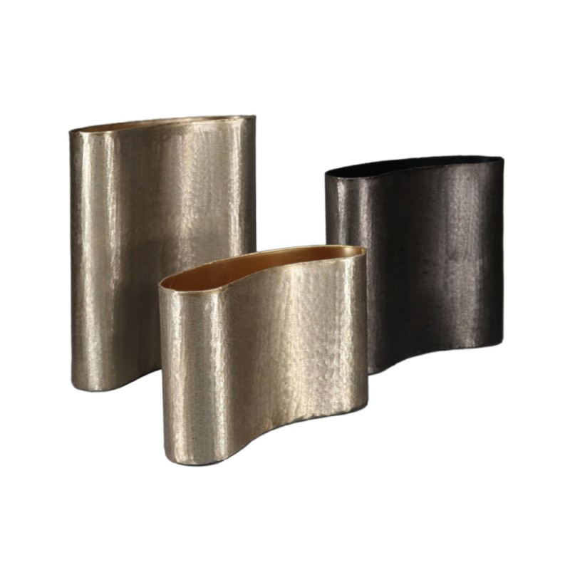 MARGO ΒΑΖΟ 29x10x29cm ΑΛΟΥΜΙΝΙΟ SMOKE BLACK