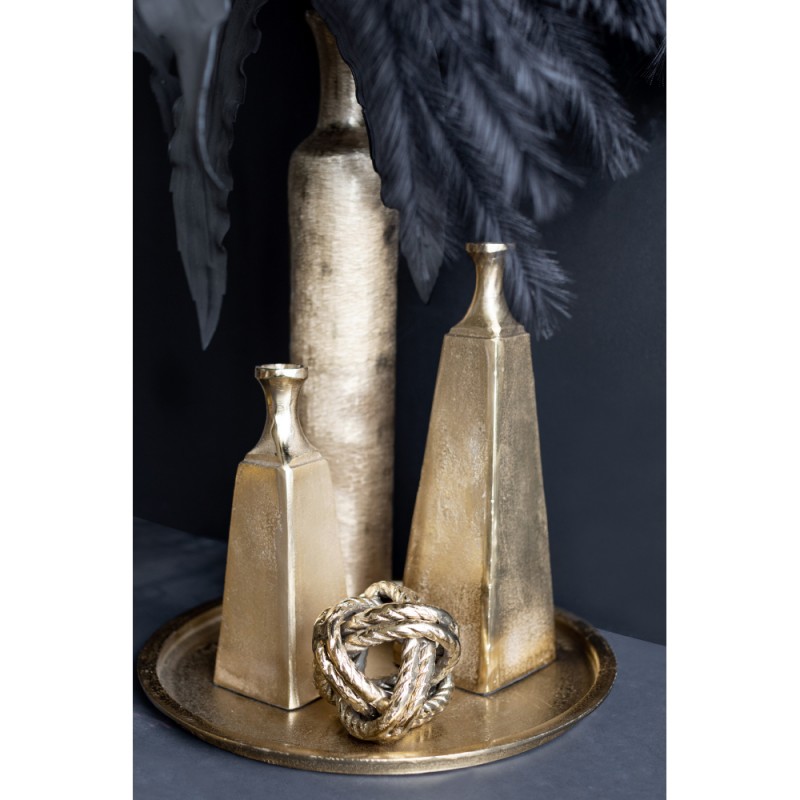 GLORY ΒΑΖΟ 13x13x41cm ΑΛΟΥΜΙΝΙΟ ΧΡΥΣΟ