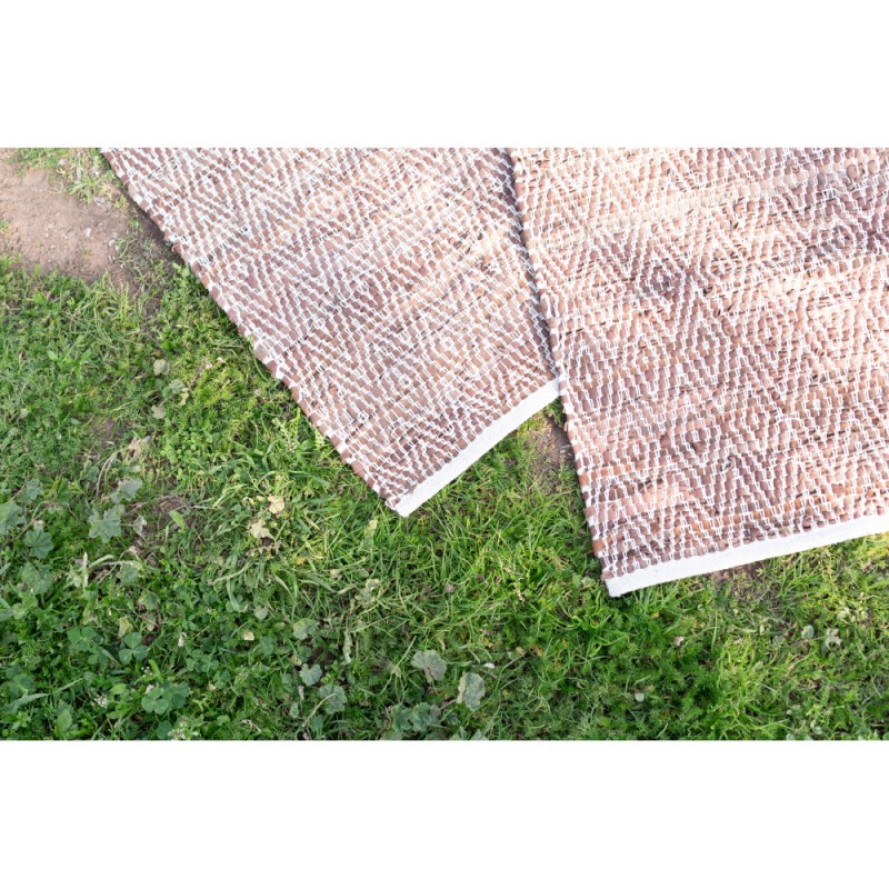 ROMBO ΧΑΛΙ ΔΙΑΔΡΟΜΟΥ 70x150cm ΔΕΡΜΑ ΚΑΦΕ ΜΠΕΖ
